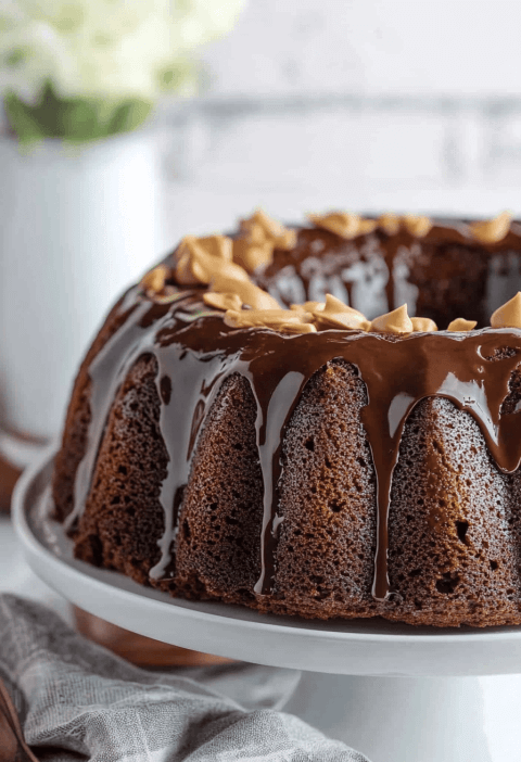 Chocolate Peanut Butter Bundt Cake