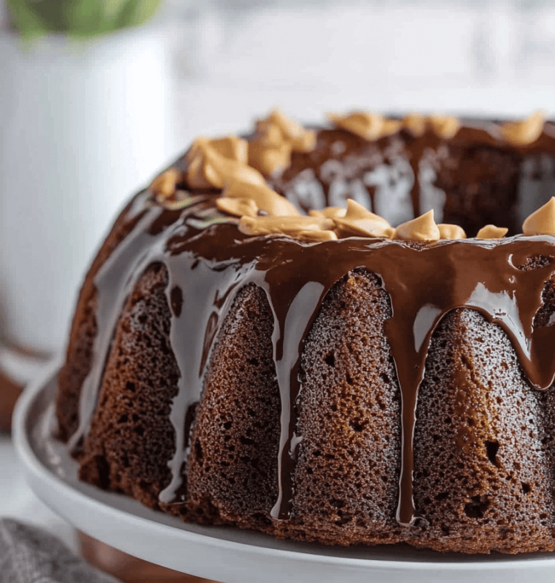 Chocolate Peanut Butter Bundt Cake