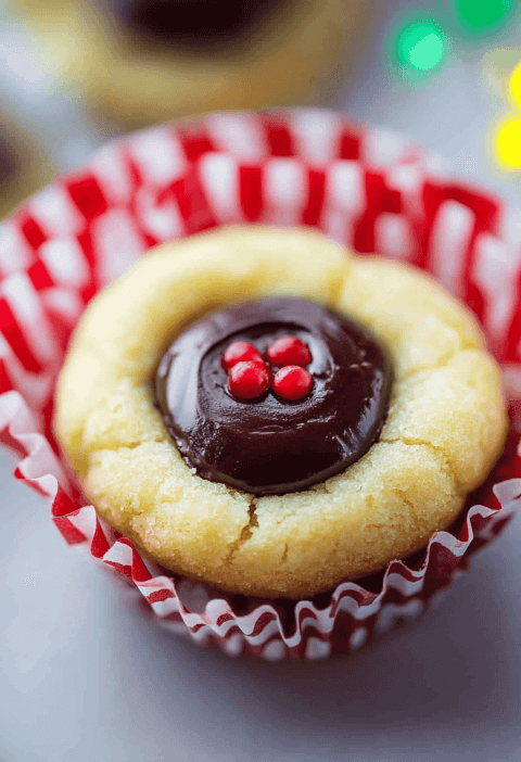 Chocolate Thumbprint Cookies