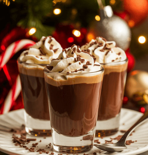 Christmas Chocolate Kahlua Baileys Pudding Shots
