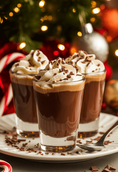 Christmas Chocolate Kahlua Baileys Pudding Shots