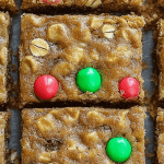 Christmas Oatmeal Cookie Bars
