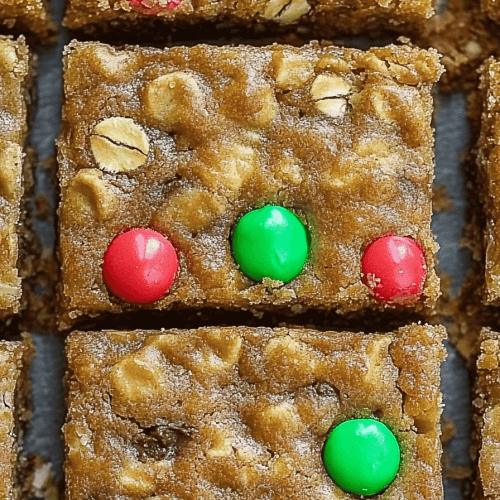 Christmas Oatmeal Cookie Bars