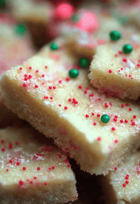 Christmas Shortbread Cookie Bars