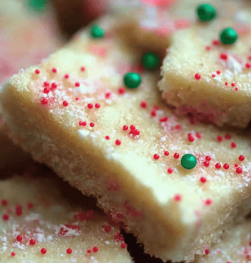 Christmas Shortbread Cookie Bars