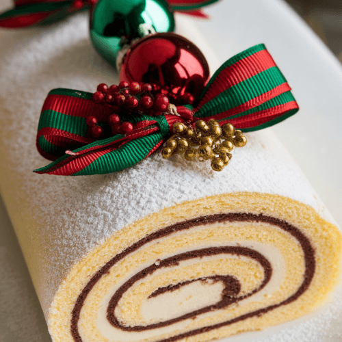 Christmas Vanilla Roll Cake