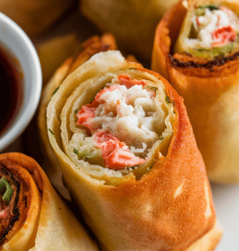 Crab Cake Egg Rolls