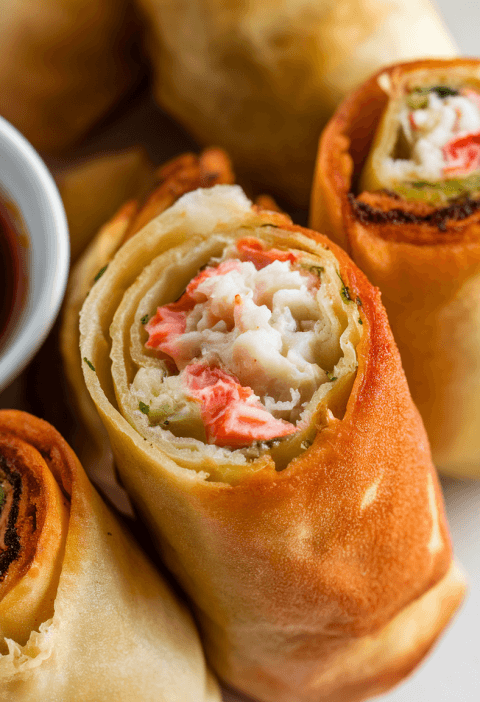 Crab Cake Egg Rolls