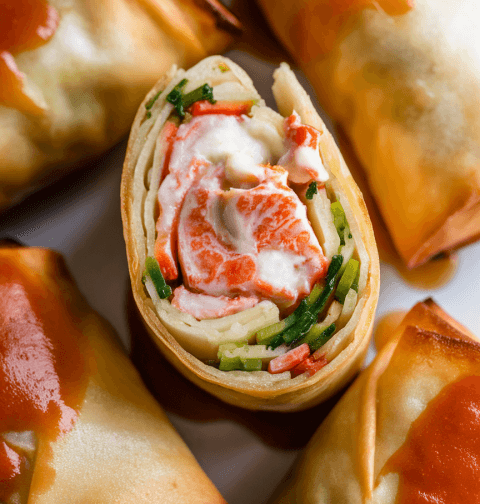 Crab Rangoon Egg Rolls
