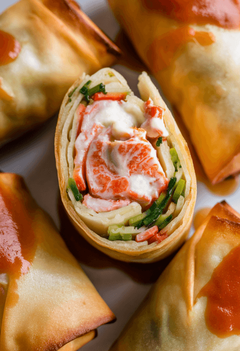 Crab Rangoon Egg Rolls