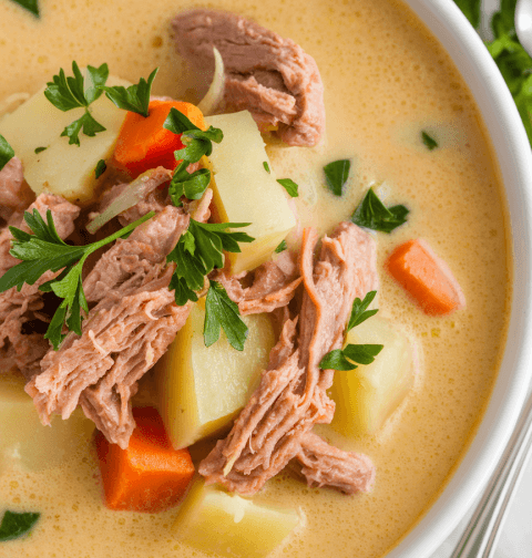 Creamy Potato Hamburger Soup Recipe