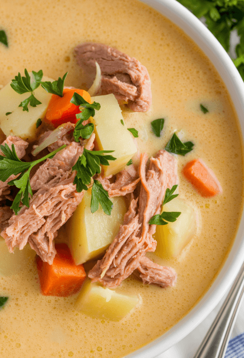 Creamy Potato Hamburger Soup Recipe