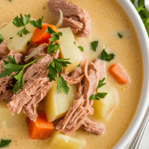 Creamy Potato Hamburger Soup Recipe