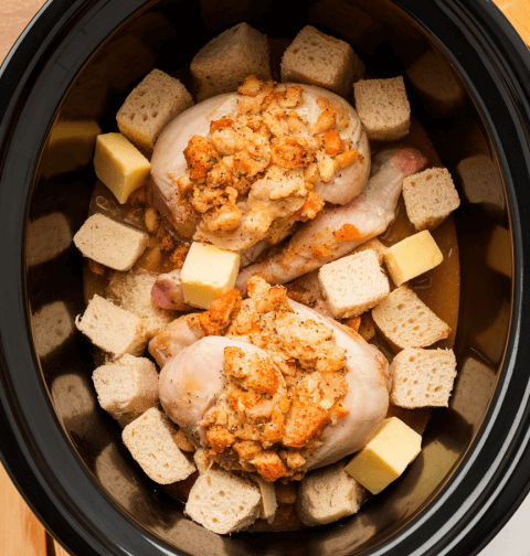 Crockpot Chicken Stuffing