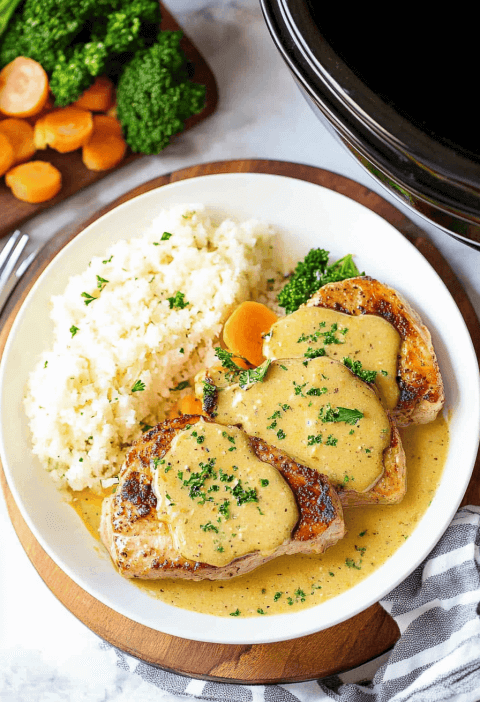 Crockpot Ranch Pork Chops