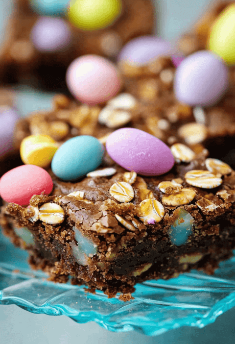 Easter Oatmeal Brownies