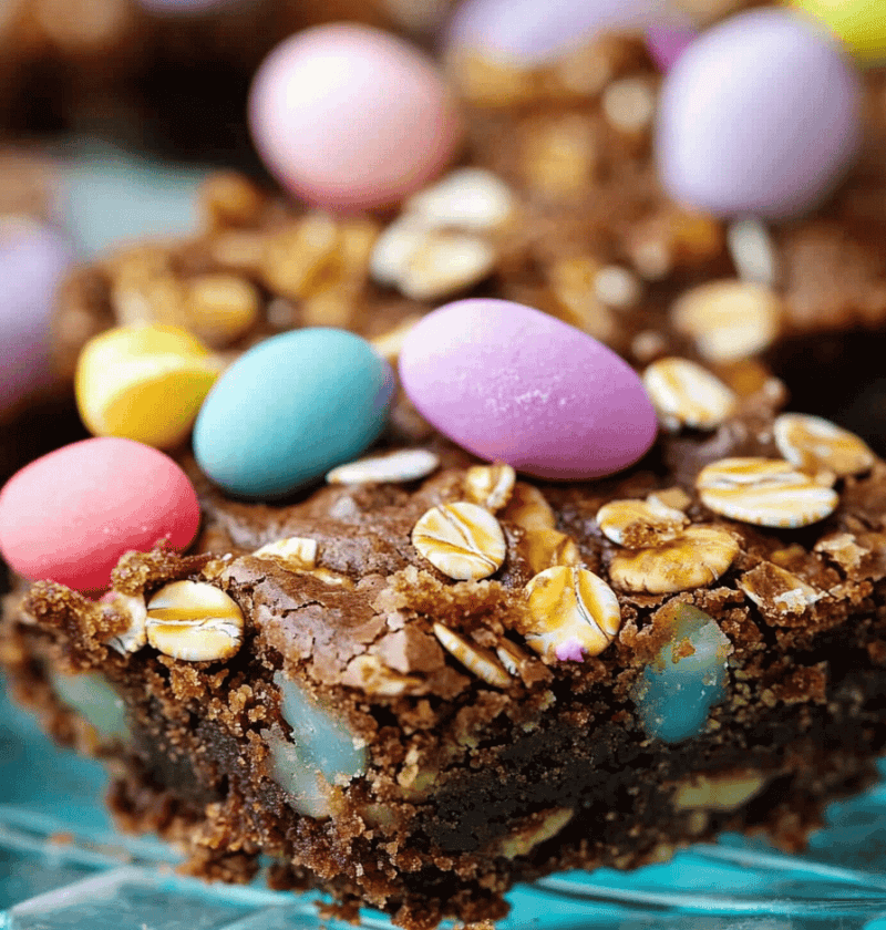Easter Oatmeal Brownies