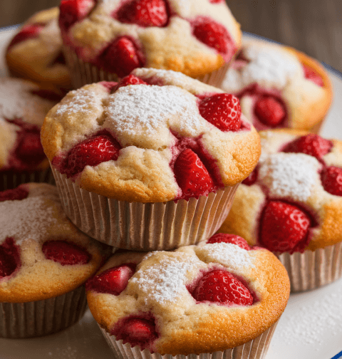 Fresh Strawberry Muffins