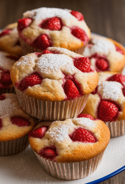 Fresh Strawberry Muffins
