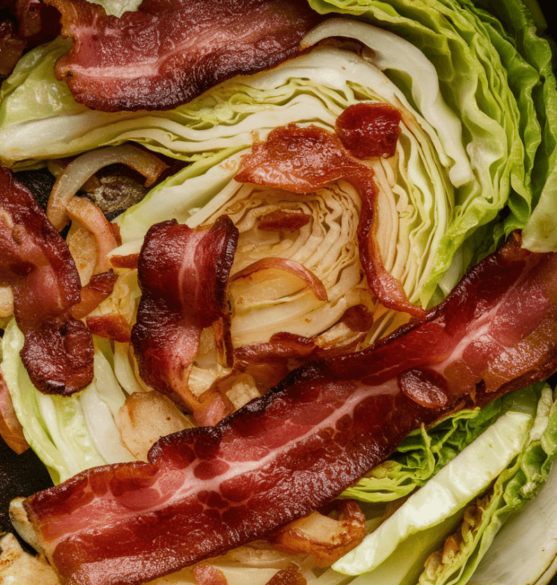 Fried Cabbage With Bacon Onion And Garlic