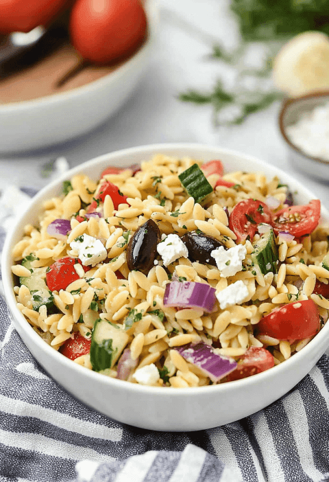 Greek Orzo Pasta Salad