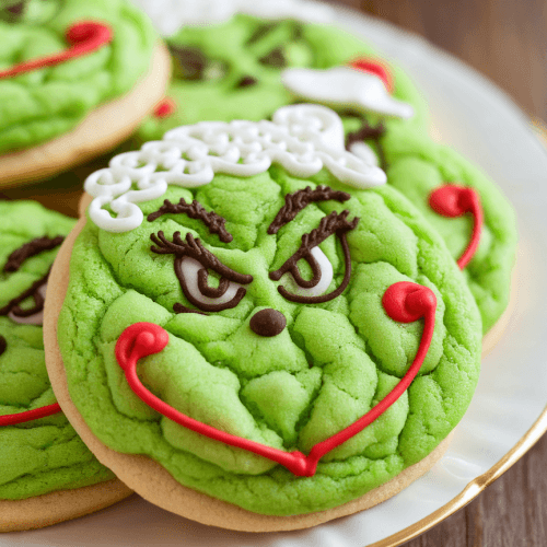 Grinch Crinkle Cookies