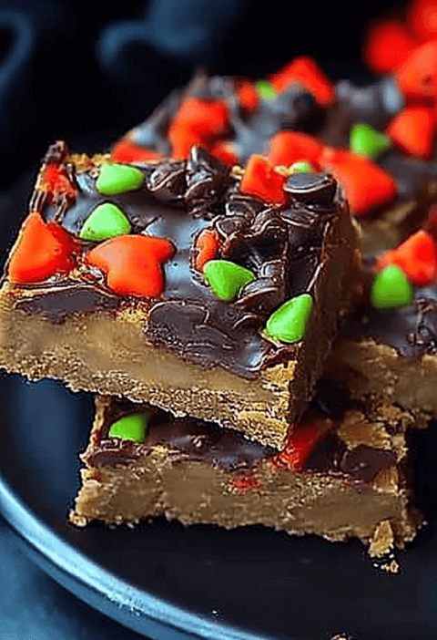 Halloween Peanut Butter Bars
