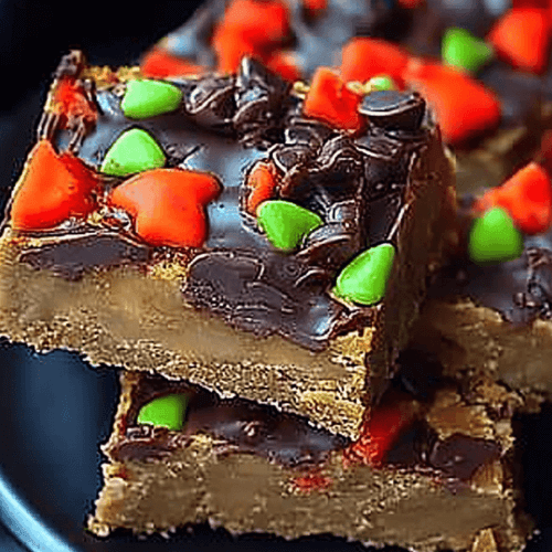 Halloween Peanut Butter Bars