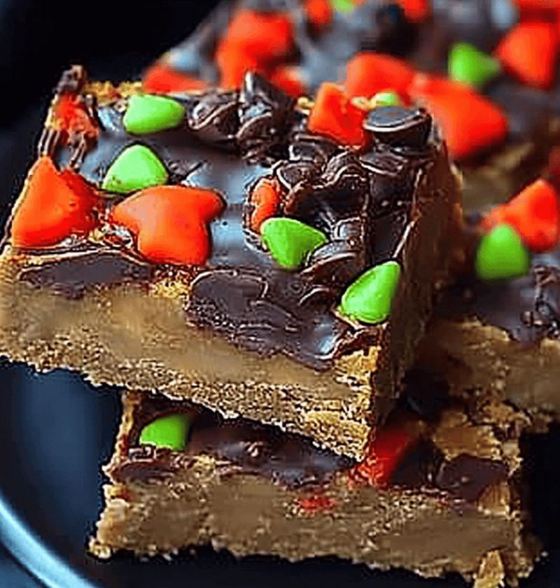 Halloween Peanut Butter Bars