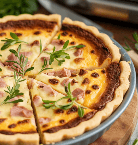 Ham And Cheese Crustless Quiche Recipe