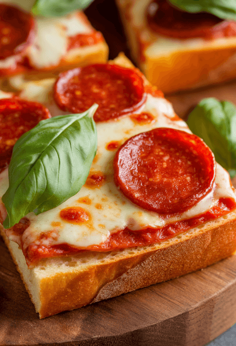 Homemade Pepperoni Garlic Bread