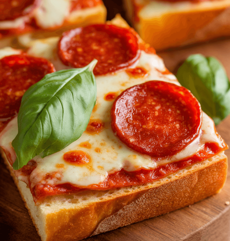 Homemade Pepperoni Garlic Bread