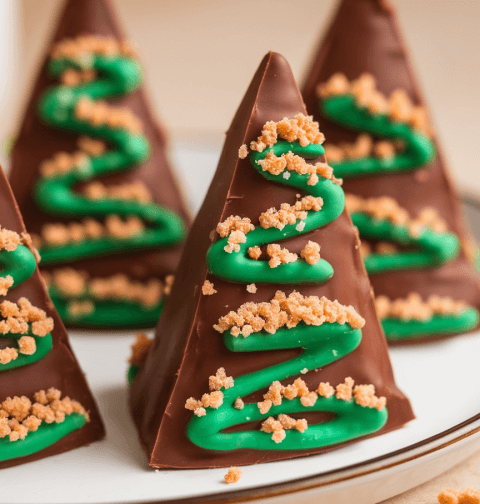 Homemade Reeses Peanut Butter Christmas Trees