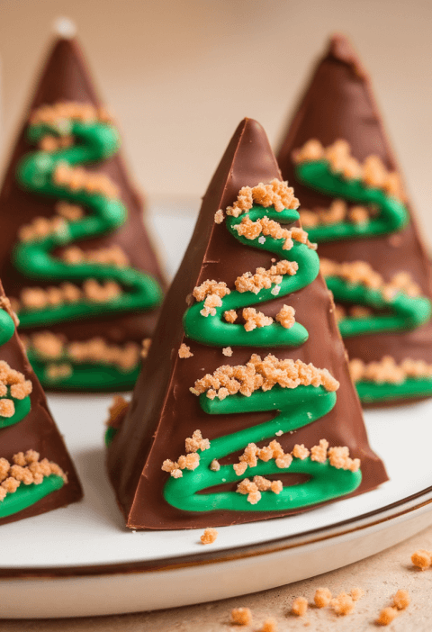 Homemade Reeses Peanut Butter Christmas Trees