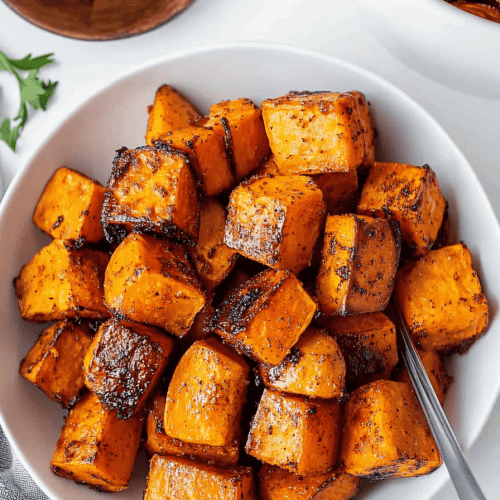 Honey Cinnamon Roasted Sweet Potatoes