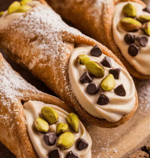 Italian Cream Stuffed Cannoncini