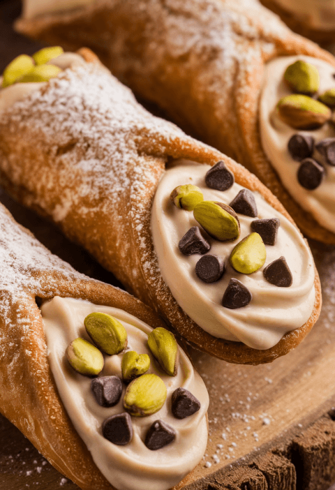 Italian Cream Stuffed Cannoncini