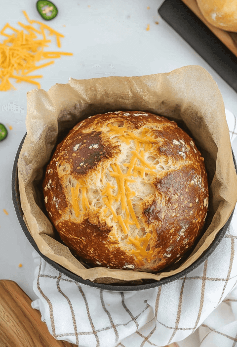 Jalapeno Cheddar Dutch Oven Bread