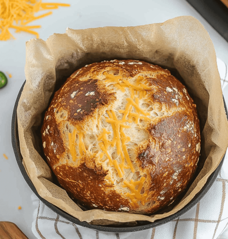 Jalapeno Cheddar Dutch Oven Bread