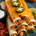 Jalapeno Popper Chicken Taquitos