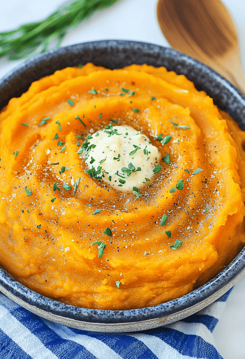Maple Mashed Sweet Potatoes
