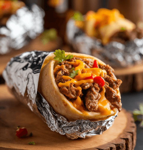 Nacho Cheese Beef Wrap