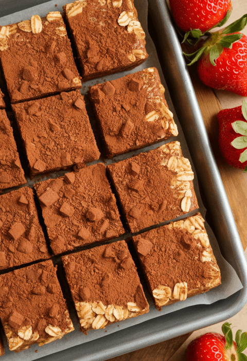 No Bake Chocolate Oat Squares Recipe