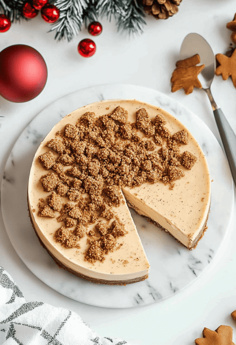 No Bake Gingerbread Cheesecake