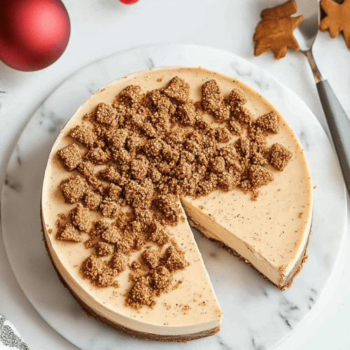 No Bake Gingerbread Cheesecake