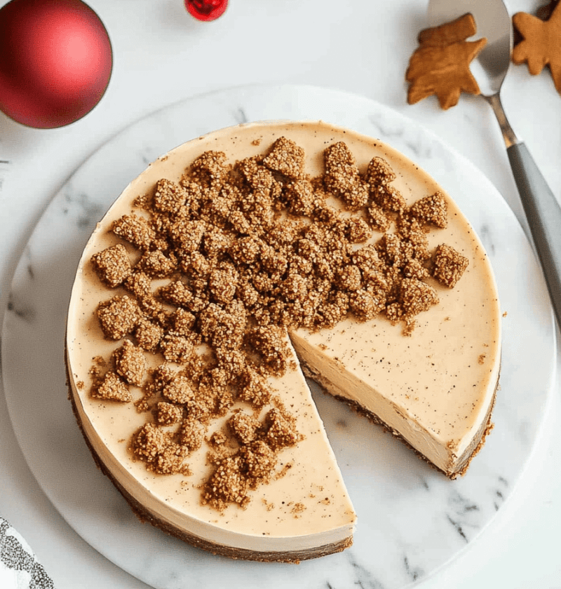 No Bake Gingerbread Cheesecake