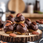 No Bake Pecan Pie Balls With Chocolate Coating