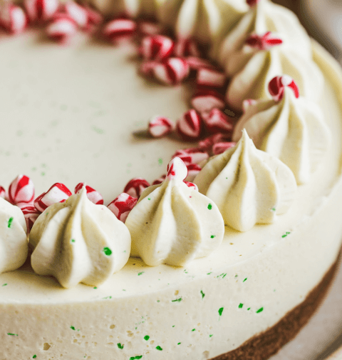 No Bake Peppermint Cheesecake