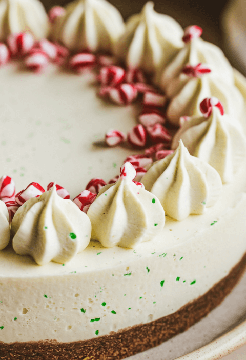 No Bake Peppermint Cheesecake