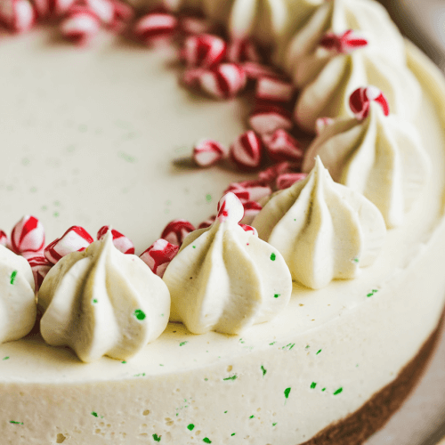 No Bake Peppermint Cheesecake